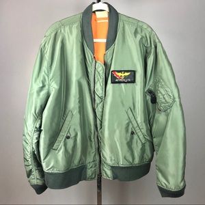 Avirex Nylon Flight Jacket Size XL Vintage 1980’s